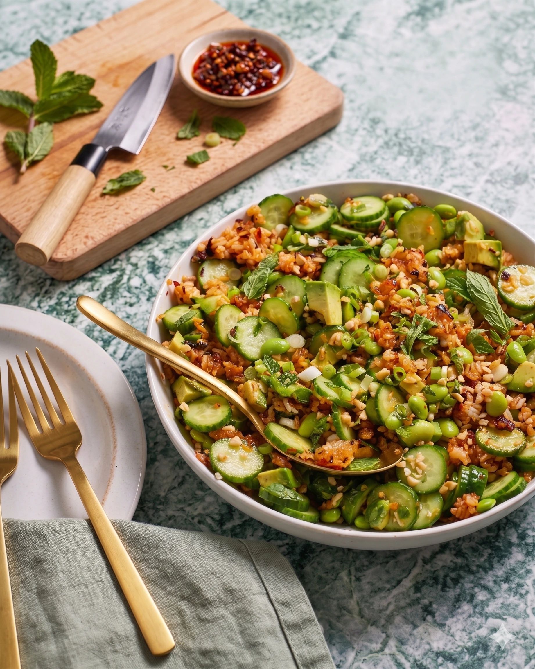 Crispy Reis Salat